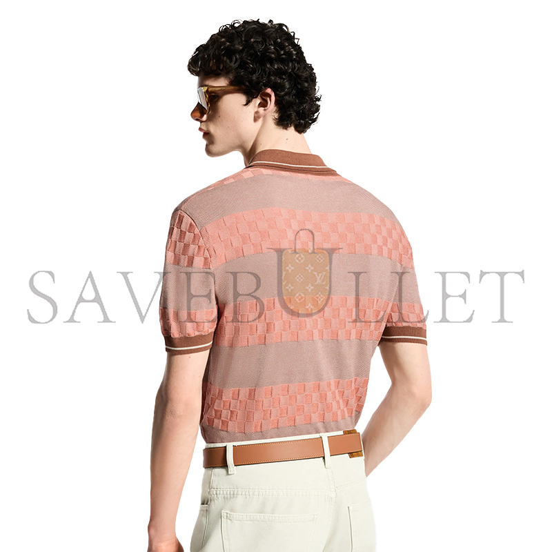 L0vis Vvtt0n DAMIER STRIPED POLO SHIRT 1AK6Z6
